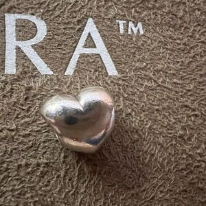 PANDORA Retired Sterling Silver Smooth Heart Charm